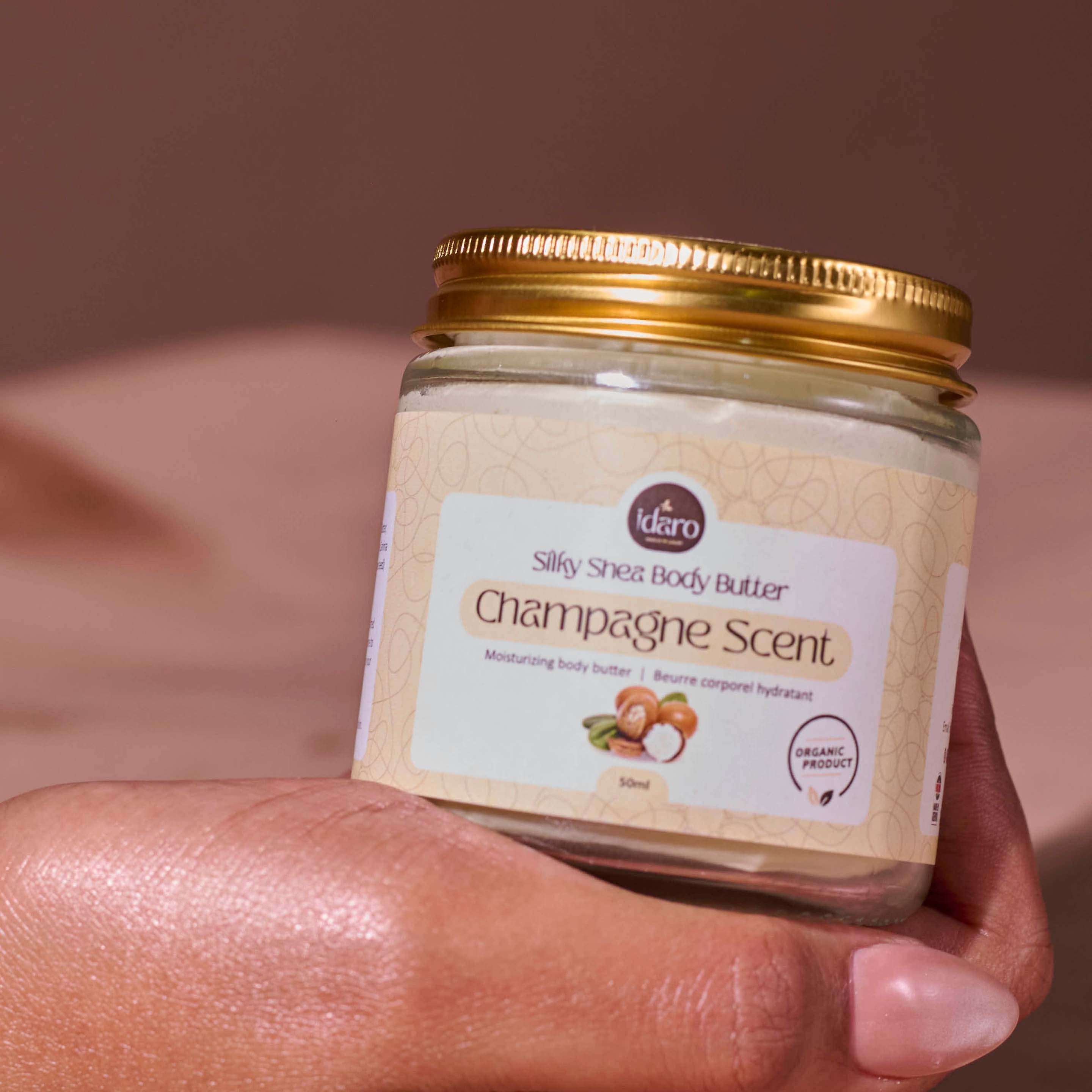 Idaro Champagne Scent Body Butter jar